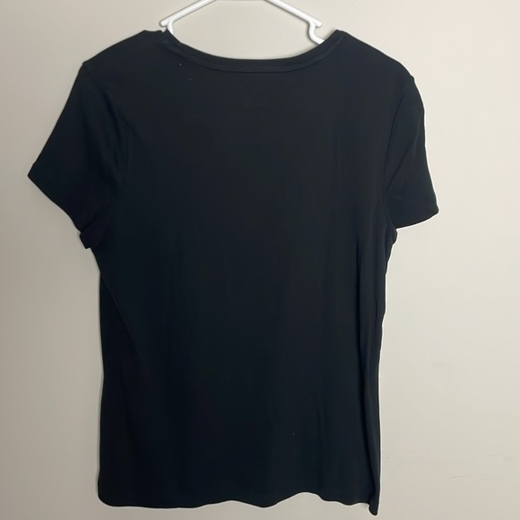 Talbots Black Short Sleeve Tee- Large - Picture 4 of 9